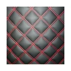 Embroidery Quilted Diamond Stitching PU PVC Synthetic Leather for Car Seat for Funiture