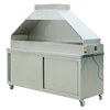 Restaurant Hote Equipment Stainless Steel Charcoal BBQ Grill With Chimney And Cabinet EB-W13