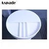 Solid surface white round functional rest coffee table