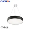 Wholesale Black Restaurant Iron Decorative Ring Cylinder Modern Ceiling Pendant Lighting LED Chandelier Lamp