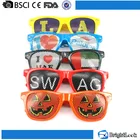Hot selling party logo printed promotion sticker pinhole women men sunglasses wholesale in china