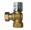 Angle Type lockable Brass water meter ball valve with magnetic lock