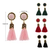 Tiny Tassel Earrings for Women Fashion Jewelry Vintage Velvet Ball Statement Fringed Drop Earring Female Jewellery