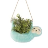 GUANHONG 3D Cartoon Character Ceramic Sloth Hanging Flower Plant Pot