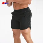 Dry Fit Polyester Spandex Side Phone Pockets Gym Clothing Custom Men Sport Running Shorts
