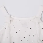 Beautiful slim sexy starry sky white color 2 years old kids clothing girl dress