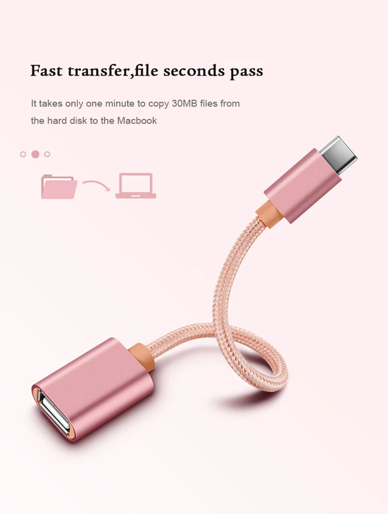 USB Type C to USB OTG Cable Adapter for U disk for mouse OTG Type-c Charger Data Cable - ANKUX.COM