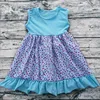 High quality dress cotton purple party dress 2019 new fashion elegant princess girls dress