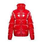 Womens Winter Overcoats 100% Polyester Plaid Padded Coat For Ladies G6970