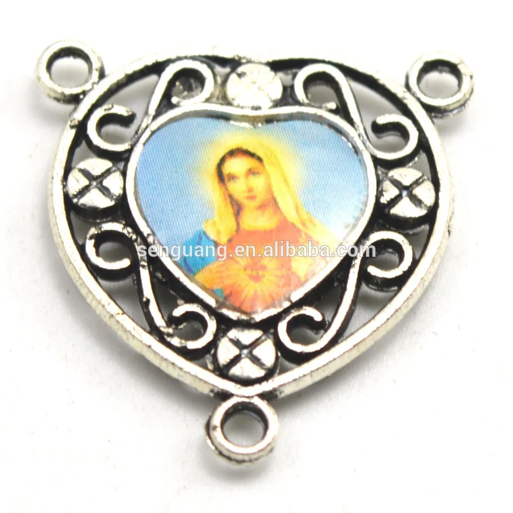 custom cheap catholic metal part souvenir catholic saint pendant