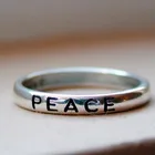 High Quality 925 Sterling Silver Peace Stacking Ring