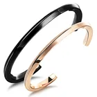 Marlary Fashion Jewelry Italy Women'S Stainless Steel Gold Bangle Models Design Cuff Bangle Bracelet