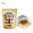 paper kraft bag window standup pouch bag with zipper stand up pouch custom