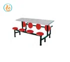 School Garment Factory Foldable Stainless Steel Dining Table For Eight People