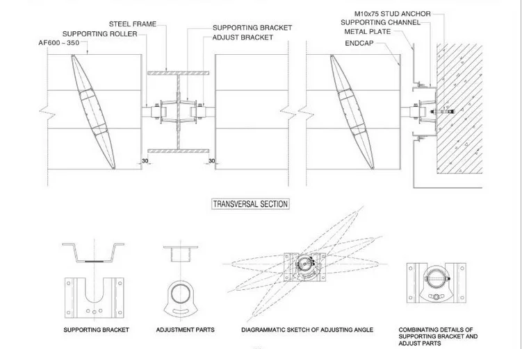 Power coated Construction facade of aluminum curtain wall &glass window