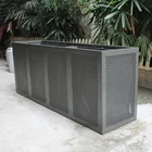 Planter Flower Pot Custom Made Perforated Steel Metal Planter Box Flower Pot