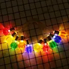 Battery USB Powered Light Up Retro Christmas Bulb Blue Green Red Orange LED Garland String Holiday Lights