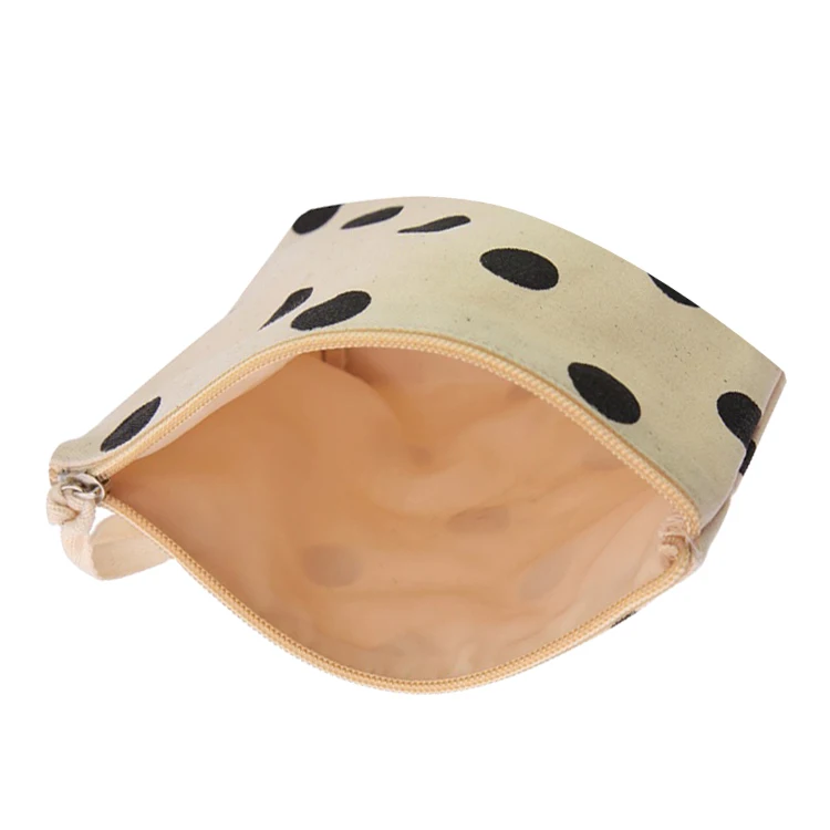 custom canvas makeup bag zipper canvas pouch wholesale canvas cosmetic