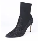 Wholesale Italian Designers Fashion Winter Dress High Heel Sock Boots Women Shoes