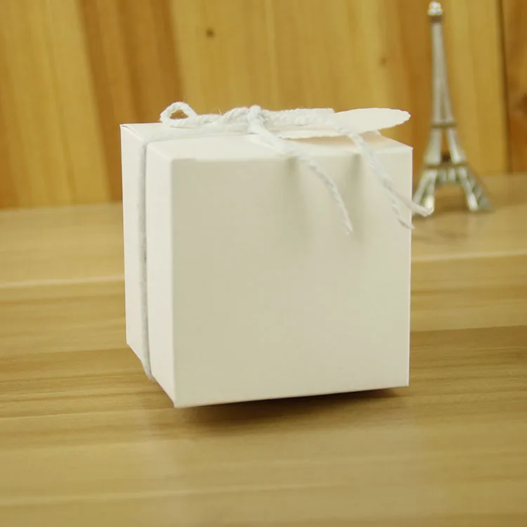 milk white gift paper wedding favor box for candy & chocola