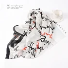 floral print silk satin fabric green bandana famous paintings scarves