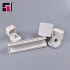 Luxury Unique Leather Paper Jewelry Gift Boxes,Packaging Pu Leather Ring Necklace Box For Jewelry
