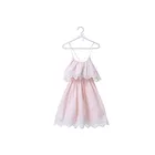 Cute design baby girl plus size dress flower girl dress patterns casual sleeveless lace dresses