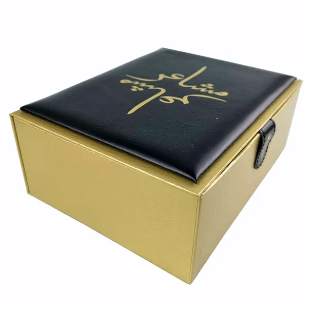 luxury leather cosmetic packaging gift box