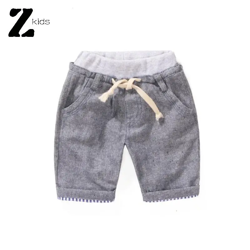 Top Quality New Hot Summer 2015 Boys Shorts Linen Casual Elastic Waist Short Pants Kikikids Children Clothes Kids Sports Pants