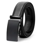 Leather Ratchet Belt with Automatic Buckle For Men