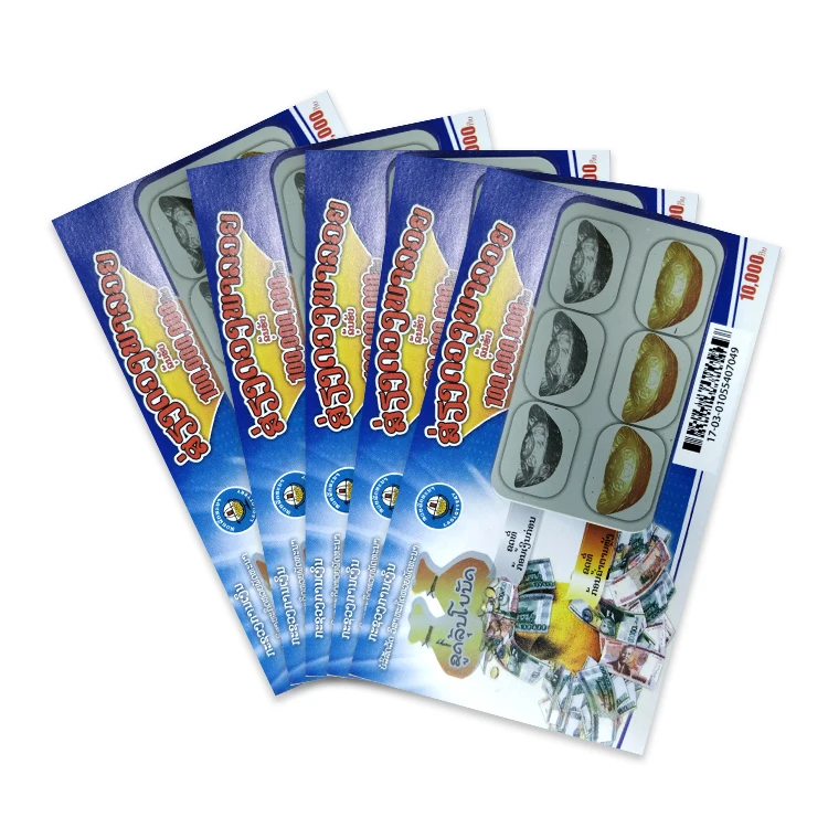 Paper Anti-Counterfeiting Prepaid Lottery Scratch Card For Mobile Phone