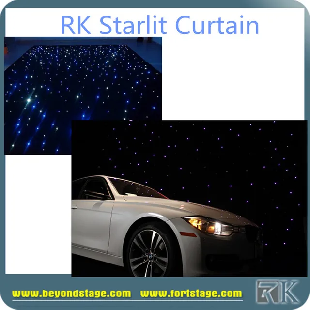 hot sale led starlit curtains / led curtains backdrops / velvet