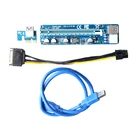 wholesale bitcoin miner pci capacitor pci-e pci e express 1X to 16X riser card with 60cm usb 3.0 6pin SATA cable