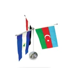 Top quality new design printing knitted polyester table flag stand