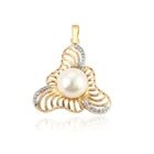 32783 xuping fashion pearl pendant designs multicolor gold plated pendant jewellery for women