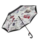 Innovative inverted reverse umbrella double layer with high quality from high-end umbrella manufacturer