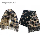 Autumn and Winter Women's Thick Warm and Long Section Pentagonal Star Scarf Air Conditioning Shawl Dual-Use Spring and Summer