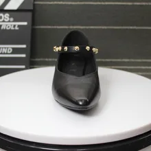 2018 Genuine Leather Oxford Low Heel Flat Ladies Women Pump Shoes