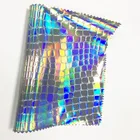 Embossed shining pu iridescent leather crocodile leather fabric for making bags,shoes
