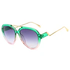 24637 Superhot Eyewear Hot sales Double beam Sunglasses Gradient color frame Stepped sun glasses