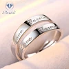 In stock Factory engraved Letter Couple Lover Ring,Wholesale Silver couplel Ring