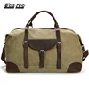 Searrco Factory Large Capacity Canvas Leather Travel Bag Durable Weekender Gym Duffle Bags