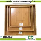 Unbreakable New Product square bamboo tea serving tray for food