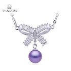 Custom Pearl Necklace Jewelry, Bow-Knot Fashion Necklace