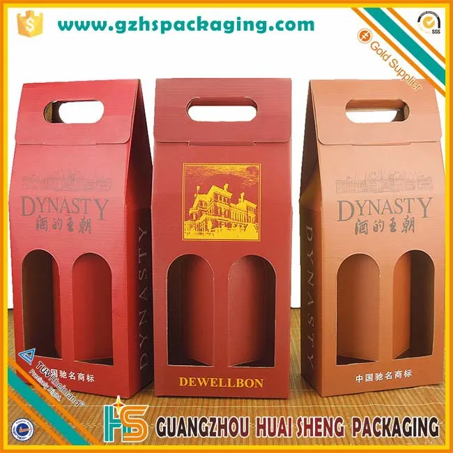 top grade factory competitive price cardboard wine carrier box