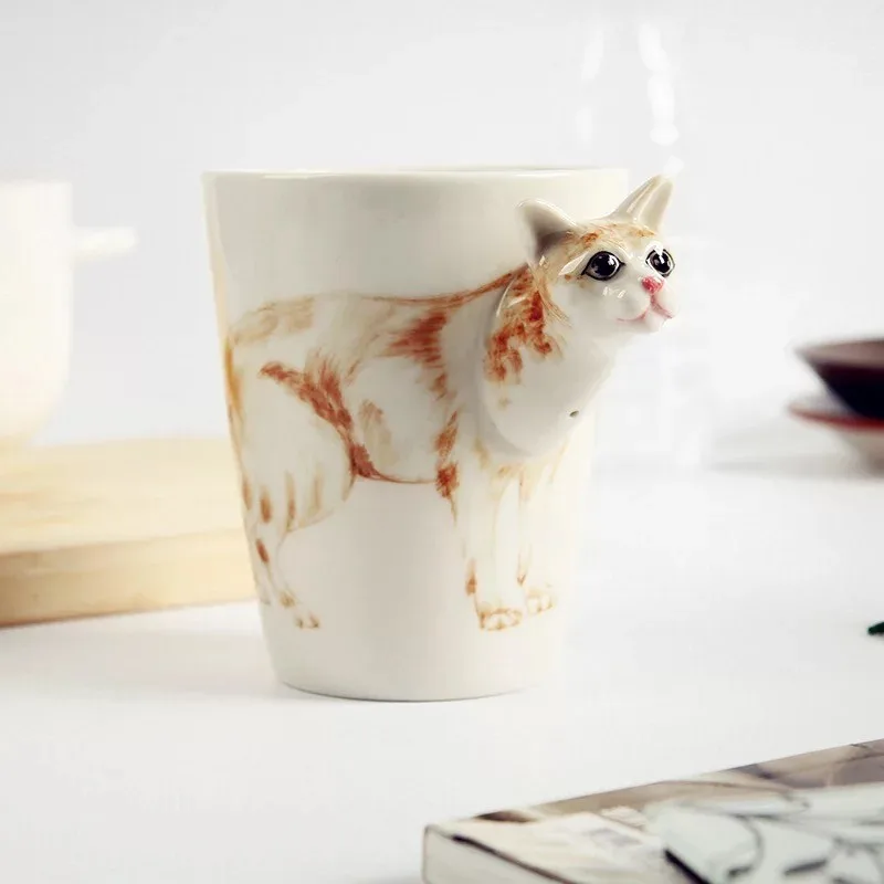 3d animal cup, ceramic animal hand painting ceramic mug,coffee mug