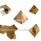 easy put up shiny PET carton pyramid box for small chocolate gift/tea packaging