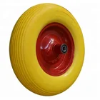 new metal center flat free wheelbarrow tire 4.80/4.00-8 pu foam rubber wheels