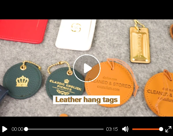 custom fashion New design for leather hang tag with your logo