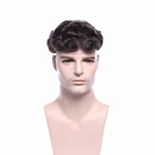 Super fine 100% human hair Breathable Full swiss lace toupee for bald men